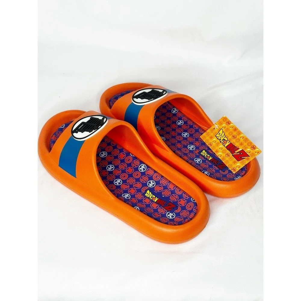 Dragon Ball Z Kame Symbol Men's Cloud Comfort Foam Slide Sandals Orange Size 10